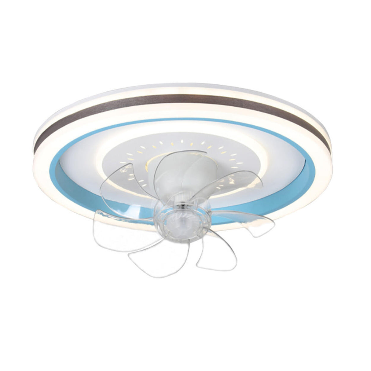 Living Room Dimming Simple Round LED Ceiling Fan Light Image - 10