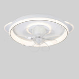 Living Room Dimming Simple Round LED Ceiling Fan Light Image - 12