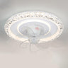 Living Room Dimming Simple Round LED Ceiling Fan Light Image - 16