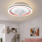 Living Room Dimming Simple Round LED Ceiling Fan Light Image - 7