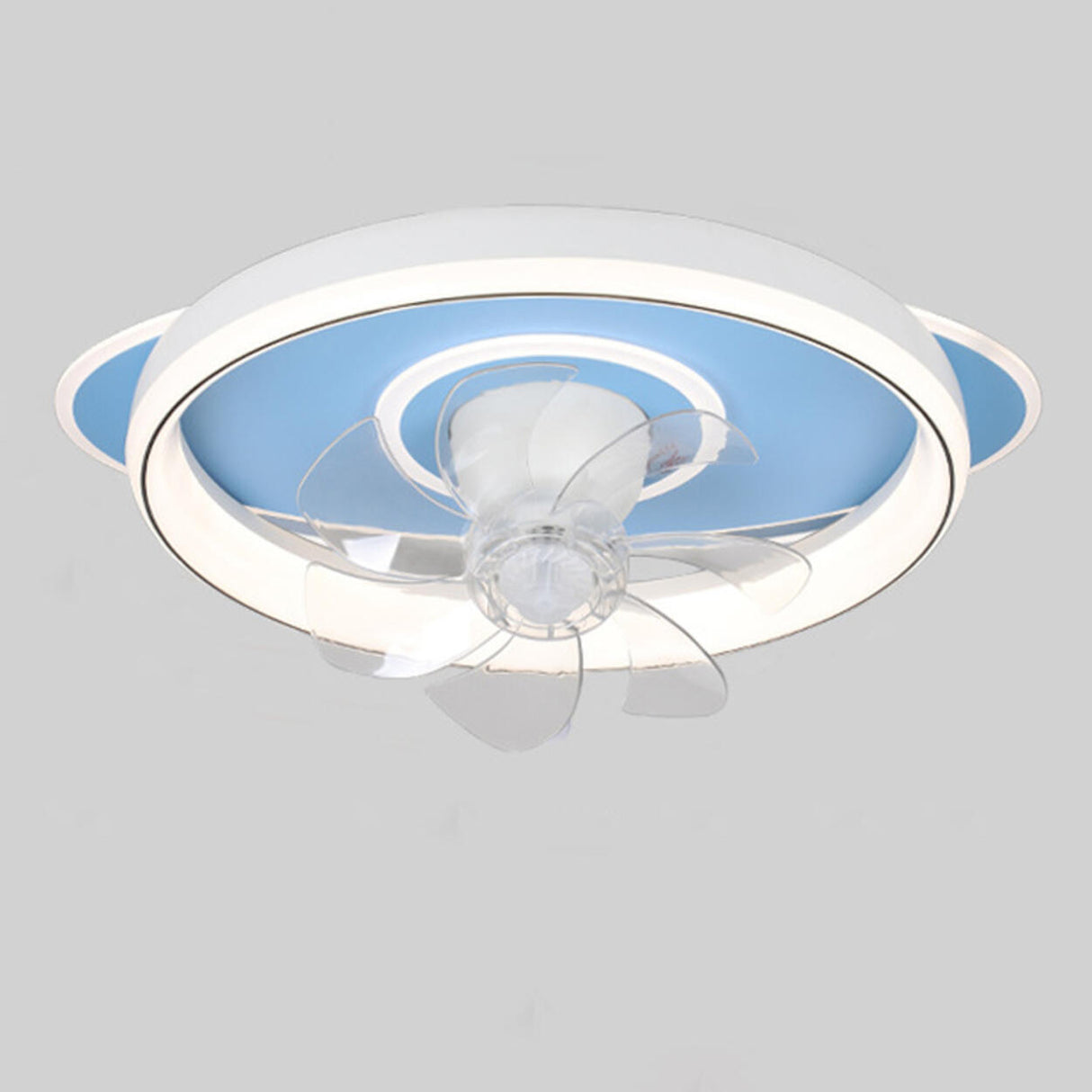 Living Room Dimming Simple Round LED Ceiling Fan Light Image - 8