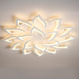 Living Room Elegant Lotus LED Flush Mount Ceiling Light Image - 10