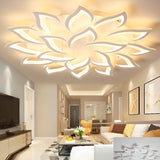 Living Room Elegant Lotus LED Flush Mount Ceiling Light Image - 4