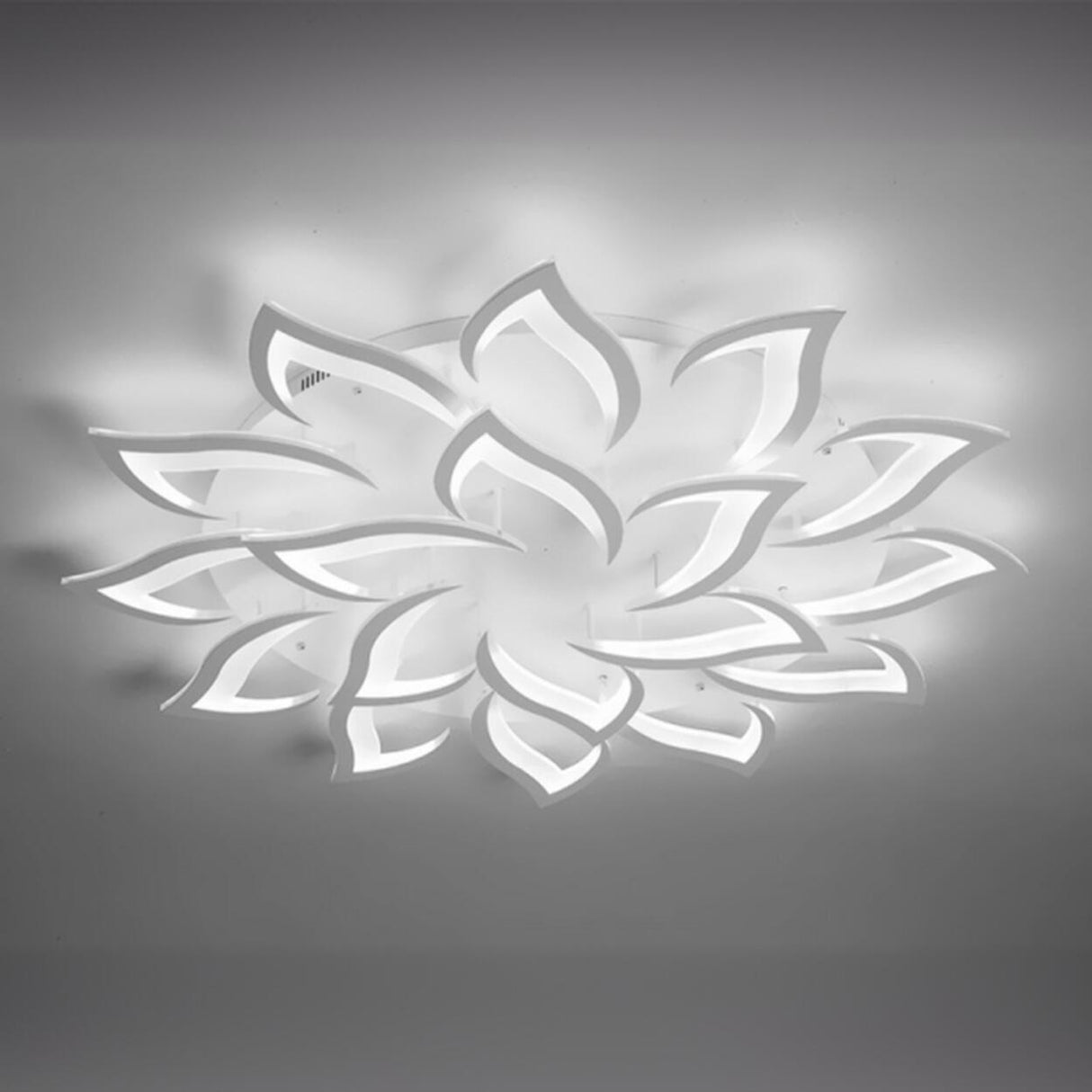 Living Room Elegant Lotus LED Flush Mount Ceiling Light Image - 9