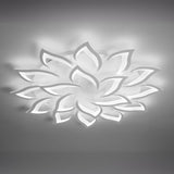 Living Room Elegant Lotus LED Flush Mount Ceiling Light Image - 9