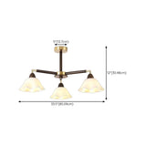 Living Room Flower Semi-Flush Mount Lamp 8-Light #size