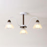 Living Room Flower Semi-Flush Mount Lamp 8-Light Image - 9