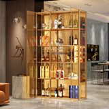 Living Room Freestanding Glass Display Wine Cabinet Image - 1