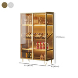 Living Room Freestanding Glass Display Wine Cabinet Image - 15