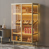 Living Room Freestanding Glass Display Wine Cabinet Image - 2