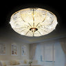 Living Room Gold Crystal Beaded LED Flush Mount Light Image - 1