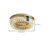 Living Room Gold Crystal Tiered Circle Flush Mount Lamp #size