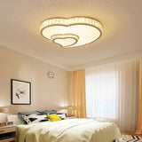 Living Room Gold Rectangle Crystal LED Flush Mount Lamp Image - 9