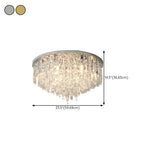 Living Room Gorgeous Crystal Flush Mount Ceiling Light Image - 25