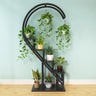 Living Room Heart Shape Wood Tiered Decor Plant Stands Image - 3