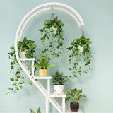 Living Room Heart Shape Wood Tiered Decor Plant Stands Image - 9