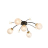 Living Room Large Gold Sputnik Semi-Flush Light 9-Light  Image - 6