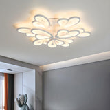 Living Room Large Modish Flower LED Flush Mount Light Image - 15