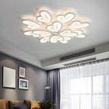 Living Room Large Modish Flower LED Flush Mount Light Image - 8