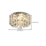 Living Room Luxurious Crystal Flush Mount Ceiling Light Image - 17