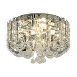 Living Room Luxurious Crystal Flush Mount Ceiling Light Image - 5