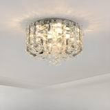 Living Room Luxurious Crystal Flush Mount Ceiling Light Image - 7