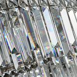 Living Room Luxury Crystal Bars Round Flush Mount Light Image - 13