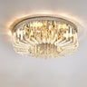 Living Room Luxury Crystal Bars Round Flush Mount Light Image - 5