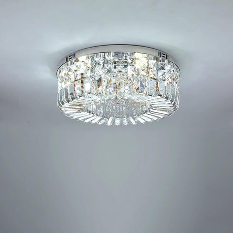 Living Room Luxury Crystal Flush Mount Ceiling Light Image - 2