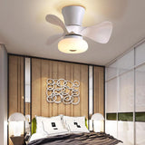 Living Room Minimalist 3 Blades Ceiling Fan with Light Image - 3