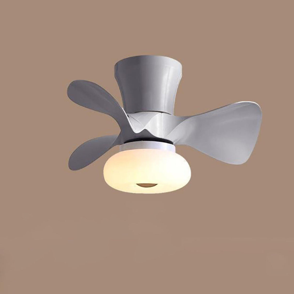 Living Room Minimalist 3 Blades Ceiling Fan with Light Image - 7