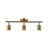 Living Room Modern Adjustable Brass Track Light Large Image - 2