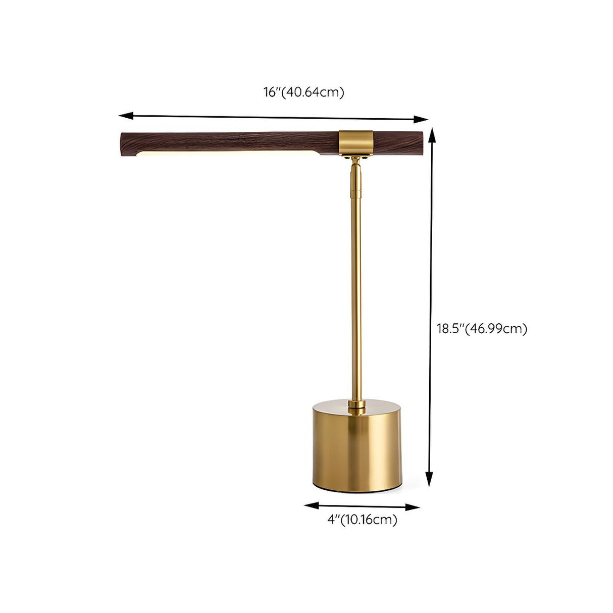 Living Room Modern Brown Linear Metal Table Lamp 