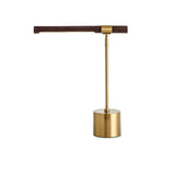 Living Room Modern Brown Linear Metal Table Lamp Image - 6