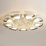 Living Room Modern Flower LED Semi-Flush Mount Light Image - 11