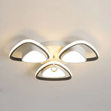 Living Room Modern Flower LED Semi-Flush Mount Light Image - 14