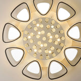 Living Room Modern Flower LED Semi-Flush Mount Light Image - 15