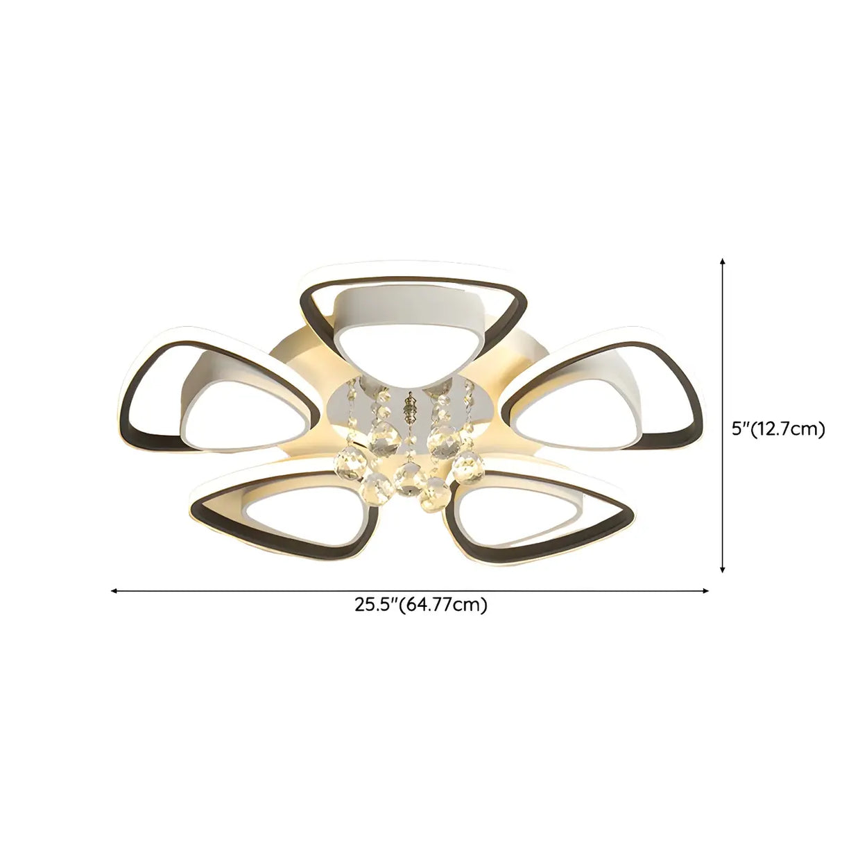 Living Room Modern Flower LED Semi-Flush Mount Light Image - 19