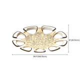 Living Room Modern Flower LED Semi-Flush Mount Light Image - 21