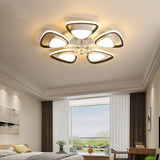 Living Room Modern Flower LED Semi-Flush Mount Light Image - 6