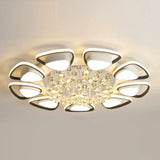 Living Room Modern Flower LED Semi-Flush Mount Light Image - 7