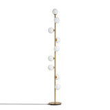 Living Room Modern Globe Floor Lamp with Shelves Image - 3