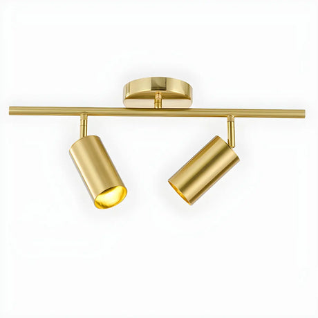 Living Room Modern Gold Linear Metal Fixed Track Light Image - 2