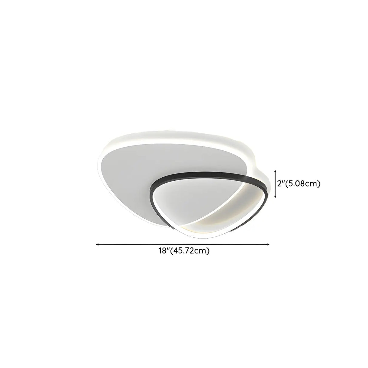 Living Room Modern Three Oval LED Flush Mount Light 