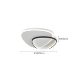 Living Room Modern Three Oval LED Flush Mount Light #size