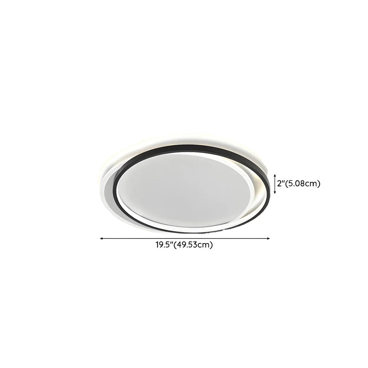 Living Room Modern Three Oval LED Flush Mount Light Image - 16