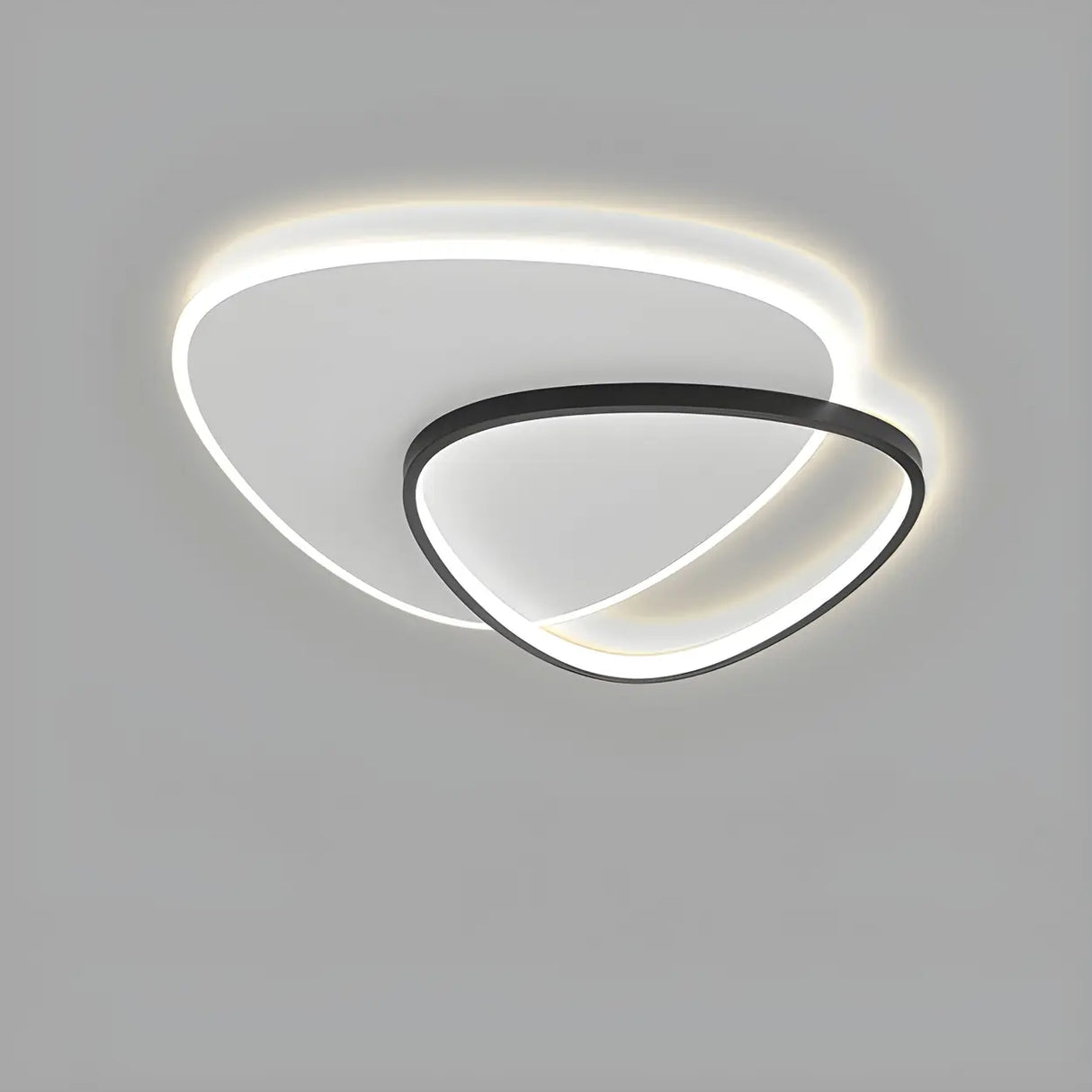 Living Room Modern Three Oval LED Flush Mount Light Image - 8