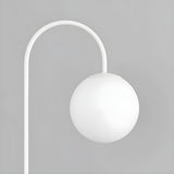 Living Room Modern White Globe Metal Floor Lamp Image - 6