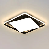 Living Room Modish Black Rectangle Flush Mount Light Image - 12