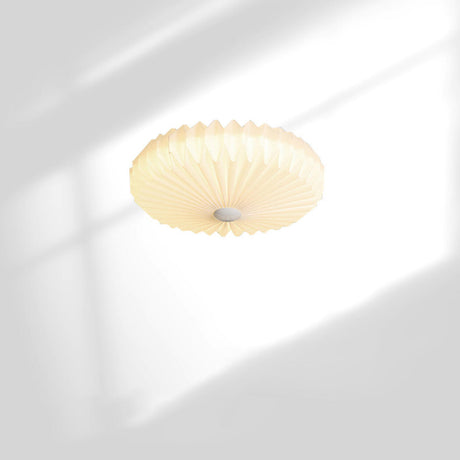 Living Room Pleated Drum Flush Mount Ceiling Light  Image - 2